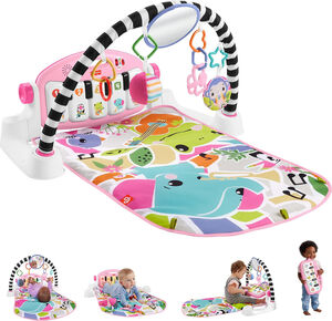 Fisher Price Glow and Grow Kick & Play Piano Gym, Pink