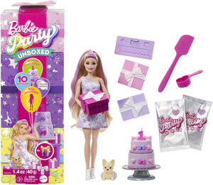Barbie Party Unboxed Doll & Accessories, Pet Birthday Series Birthday Bows Set