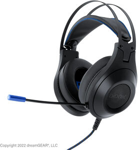 PlayStation 5 Accessory: Wired Headset - BIONIK SIREX with Boom Mic - Black & Blue: Compatible with PC, Switch, PS5, XBOX X|S