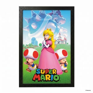 Super Mario - Princess and Toad 11x17 Framed Gel Coat
