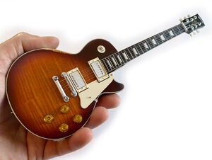 Billy Gibbons Gibson Les Paul Aged "Pearly Gates" 10 Inch Miniature Guitar