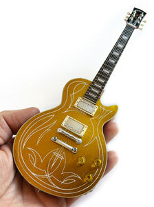 Billy Gibbons Gibson Les Paul Gold Top Pinstripe 10 Inch Miniature Guitar