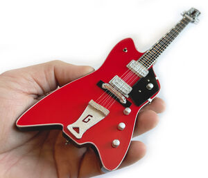 Billy Gibbons Gretsch Signature Billy Bo Red 10 Inch Miniature Guitar Replica