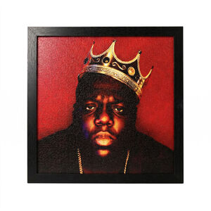 Notorious BIG - Crown Portrait - 12x12 Gel-Coat Framed Art