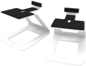 Kanto SE6W Elevated Desktop Speaker Stands for Large Speakers - Pair (White)