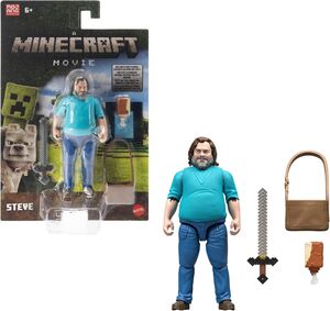 Minecraft Movie 4'' Steve Figure with Accessories
