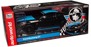 Auto World 2016 Ford Mustang Petty's Garage - Black 1/18 Scale Diecast