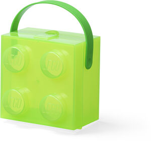 LEGO Storage Case: Translucent Green with Handle