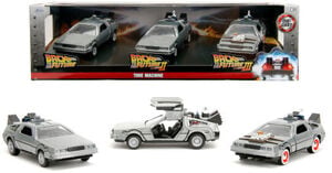Back to the Future - Hollywood Rides - 1:32 Time Machine Die-Cast 3 Pack