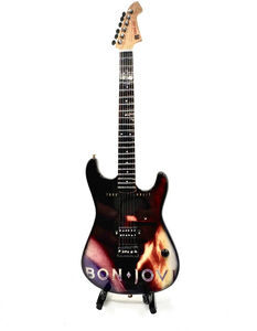 The Mini Axe - Bon Jovi - 7800 Fahrenheit - Mini Guitar Replica Collectible