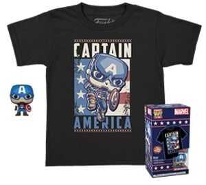 FUNKO POCKET POP! & TEE: Marvel - Captain America - L (KD)