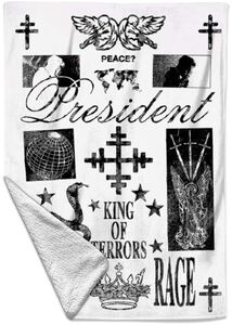 Rocksax - President - King of Terrors - Sherpa Fleece Blanket (60 in x 80 in)
