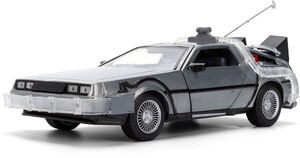 Back to the Future - Hollywood Rides - 1:24 40th Anniversary Time Machine Die-Cast Car (Silver)