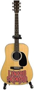 Lynyrd Skynyrd Logo Natural Finish 10 Inch Miniature Acoustic Guitar