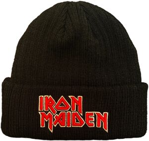 Iron Maiden - Embroidered Logo - Acrylic Knit Hat - Black BN400IRM3