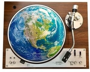 Planet Earth North America - Graphic Turntable Slip Mat