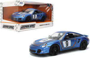 Hyper-Spec - 1:24 2007 Porsche 911 Turbo(997) Die-cast Car (Metallic Blue)