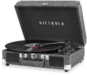 Victrola VSC-550BT-GRY Journey Bluetooth Portable Suitcase Turntable (Grey)