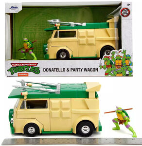 Teenage Mutant Ninja Turtles - Hollywood Rides - 1:24 Die-Cast Party Wagon & Donatello Figure (TMNT)