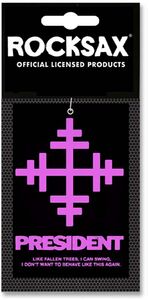 Rocksax - President - Lyric Key Logo - Air Freshener (Vanilla)