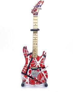 EVH - Eddie Van Halen - 5150 Red White & Black Mini Guitar Replica Collectible