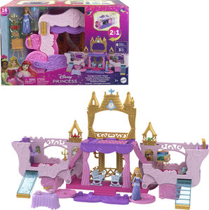 Disney Princess Carriage to Castle Transforming Playset with Aurora Small Doll