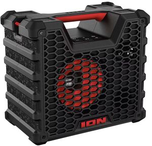 ION Audio Tailgater Tough - Bluetooth Rugged All-Weather Speaker - Recharageable - Black/Red