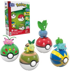 MEGA BLOKS Pokemon: Grass-Type Trainer Team, 118 Piece Buiding Toy Set