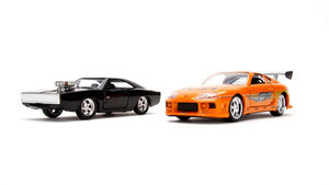 Fast & Furious 1 - 1:32 Dom's Dodge Charger R/T & Brian's Toyota Supra Die-Cast Cars 2-Pack