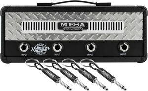 Pluginz - Mesa Engineering (Mesa Boogie) - Standard Jack Rack - Dual Rectifier Chrome with 4 Guitar Plug Keychains