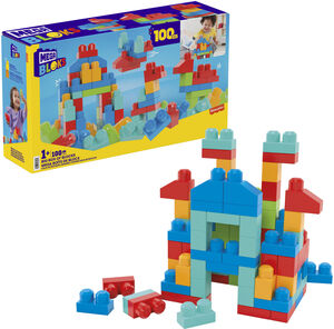 MEGA BLOKS Big Box of Blocks, 100 Piece Toddler Buiding Toy Set