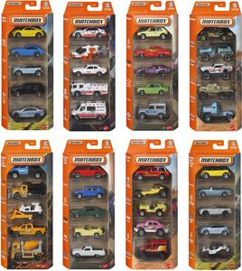 Matchbox Basic 1:64 Car 5-Pack 12-Piece G Assortment