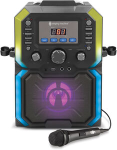 Singing Machine SML271BK CDG Bluetooth Karaoke Machine with lights