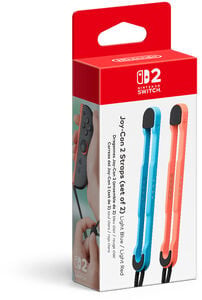 Switch 2 Accessory: Controller - Nintendo JOY - CON 2: Straps (set of 2) Light Blue/Light Red