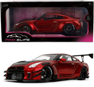 Pink Slips - 1:18 Nissan GT-R R35 Diecast Car (Candy Red)