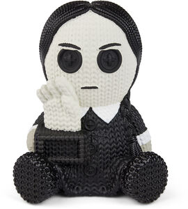 The Addams Family - Wednesday with Thing Glow in the Dark Limited Edition Vinyl Figure – Handmade by Robots