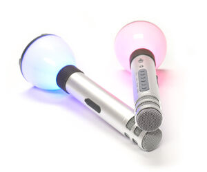 Singing Machine SMM478 Duet Karaoke Microphones with Portable Bluetooth Speaker