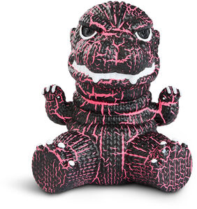 Godzilla Pink & Black Crackle Limited Edition Vinyl Figure – Handmade by Robots