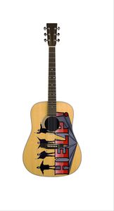 Fab Four Help! Tribute 10 Inch Miniature Acoustic Guitar Replica Collectible