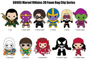 Monogram - Marvel Villains 3D Foam Bag Clip
