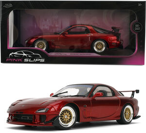 Pink Slips - 1:18 Mazda FD Rx-7 Diecast Car (Candy Red)