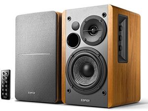 Edifier R1280DB Bluetooth Wireless 2.0 Book Shelf Speakers - 42 Watts Wood Grain
