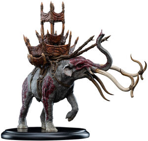 WETA Workshop Polystone - The Lord of the Rings Trilogy - Mumak in Battle Miniature Statue