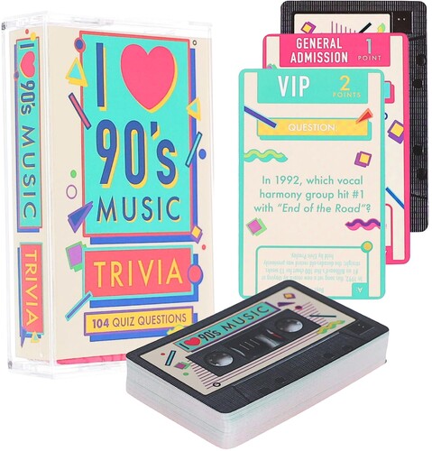 I Love 90s Music Trivia Card Game