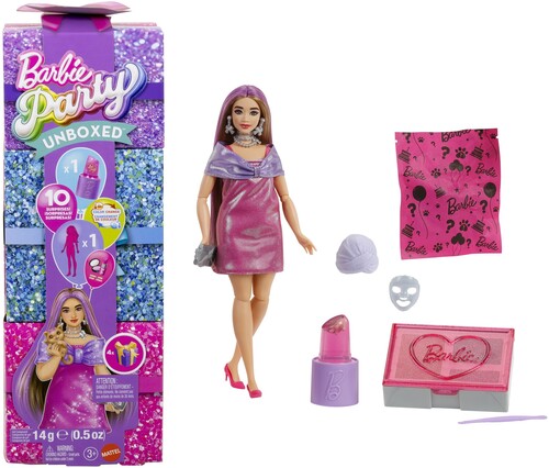 Barbie Party Unboxed Glam Party Series Pink Sparkle Doll & Accessories