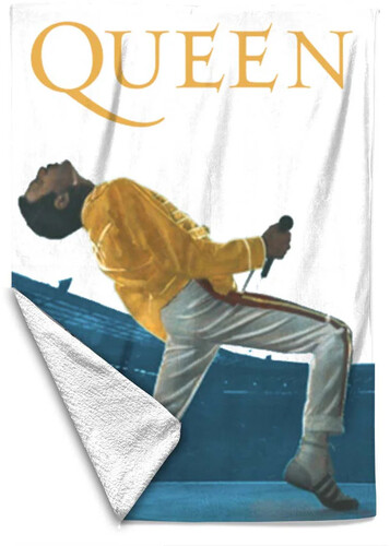 Rocksax - Queen - Live Aid - Sherpa Fleece Throw (50 in x 60 in)