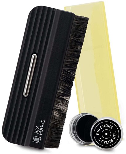 Big Fudge BFPIS12x25 Vinyl Record Carbon Fiber Anti-Static Brush + Stylus Gel BFRS101