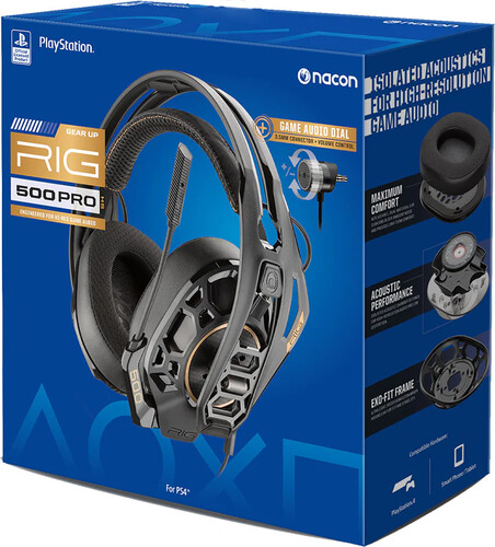 PlayStation 5 Accessory: Wired Headset - NACON RIG PRO 500: Officially Licensed by Sony: Compatible with PC, Switch, PS5, XBOX X|S