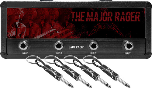 Pluginz - Cliff Burton - Magnetic Jack Rack with 4 Guitar Plug Keychains