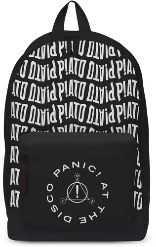 Rocksax - Panic! at The Disco - Disco Logo - Classic Backpack with Laptop Pocket (Black/White)